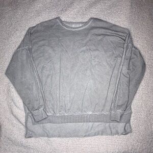 FF Doop High Low Thin Lightly Distressed Oversized Gray Sweater Top sz Medium